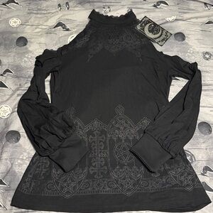 BNWT KILLSTAR CECILA BALLOON SLEEVE COLD SHOULDER TOP SZ XL